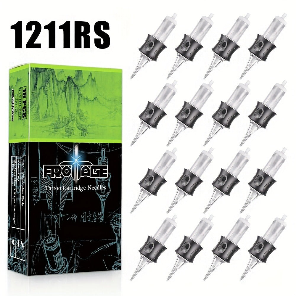 Tattoo Cartridge Needles Integrated Set High Transparency Tips Stable Assembly Round Liner Shader Curved Magnum M1 for Artists & Beginners 26 Sizes RL RS CM