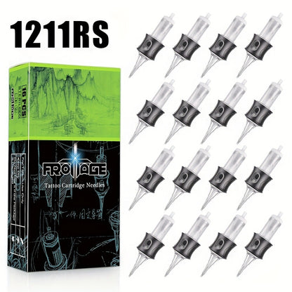 Tattoo Cartridge Needles Integrated Set High Transparency Tips Stable Assembly Round Liner Shader Curved Magnum M1 for Artists & Beginners 26 Sizes RL RS CM