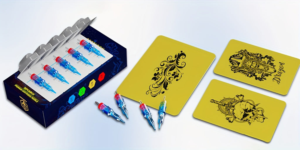 POSEIDON V3 Tattoo Cartridge Needles 50pcs Mixed Size Steriled Needles With Membrane Safety Cartridges-1203RL, 1205RL, 1207RL, 1209RL, 1207RM, 1209RM, 1205RS, 1207RS, 1209RS, 1207M1
