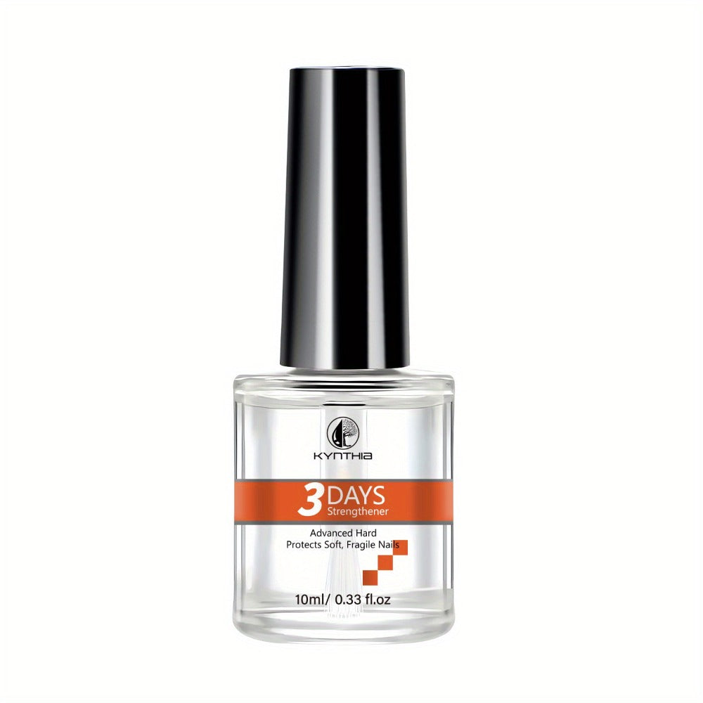 Nail Strengthener with 3 Days Strengthens & Protects Nail Care, Nail Strengthener with Vitamin, Prevents Breakage & Dryness, Alcohol-Free, for Soft & Thin Nails, Stops Peeling And Chipping, 0.34oz/0. 33fl. oz