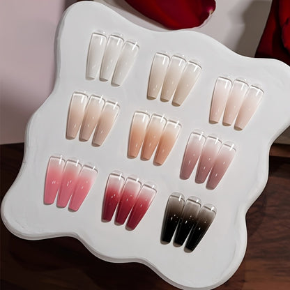 Gradient Ombre Gel Nail Polish Set 9 Colors UV LED Soak-Off – Rich Pigment Stamping Nail Gel, Long-Lasting Salon Manicure, Yellow Purple Blue Shades, DIY Nail Art Gift for Women Girls