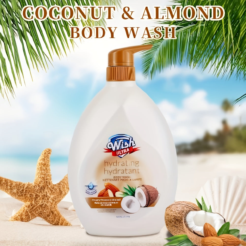 [Body Wash for Men & Women] 33.8fl.oz Body Wash for Men & Women, Long-Lasting Fragrance, Notes of Cucumber & Melon Flavor, Deep Cleaning, Make the Skin Smoother, Effectively Remove for Removing Stubborn Dead Skin, Excess Oil, Black * White Heads