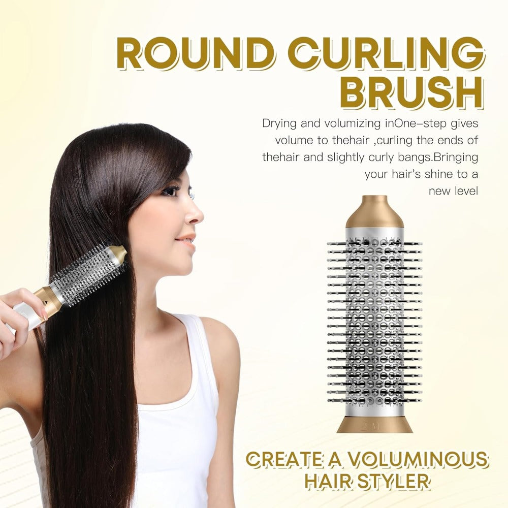 5in 1 Hot Air Brush, Hair Dryer Brush, Ionic Hair Styler, Blow Dryer Brush, Multi Hair Styler, Curling Straightening Brush, Volumizing Air Styler, Multifunction Hair Styling Tool