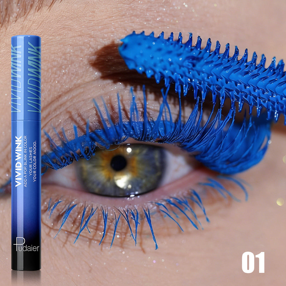 Waterproof Colored Mascara 5 Shades Smudge-Proof Clump-Free Long-Lasting Formula Vivid Eye Makeup for Stage Cosplay Everyday Wear Women