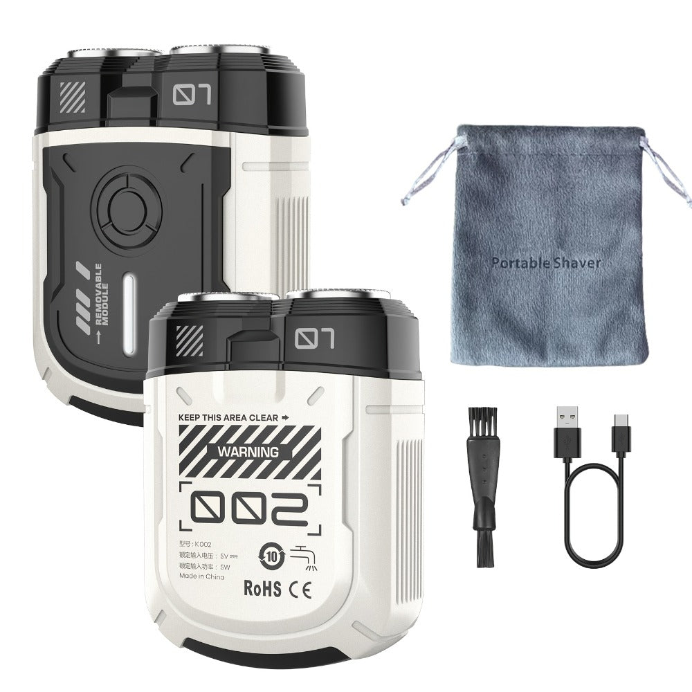 Mimi'S New Electric Shaver Features Magnetic Suction Dual Blade Heads, 2-Speed USB Charging, Mini Car Portable, Men'S Electric Mobile Razor