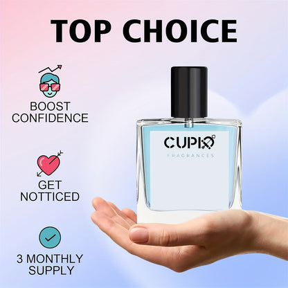 Men's Cologne Spray Cupid 2.0 50ml 1.69oz - Romantic Luxury Long Lasting Scent Musk Amber Sandalwood Travel Size Valentine's Day Gift for Him