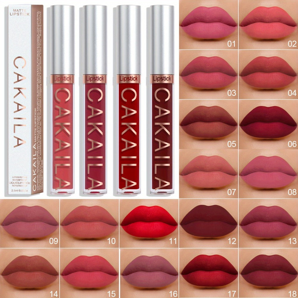18pcs Long Wear Matte Liquid Lipstick with Smooth And Creamy Texture, Smudge Proof Finish, Moisturizing And Comfortable Wear for All Day Use, Perfect Valentine's Day Gift, Ideal Gift for Women