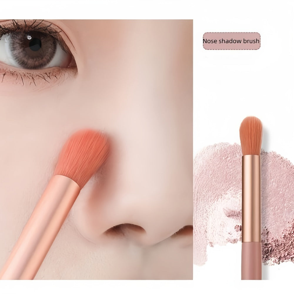 16pcs Makeup Brush Set, Including Blush Brush, Angled Eyebrow Brush, Powder Brush, Eyeshadow Brush, Nose Contour Brush, Lip Brush| Portable Makeup Tools Suitable For Women, Fragrance-free Beauty Tools For The Face For Beginners And Makeup Lovers
