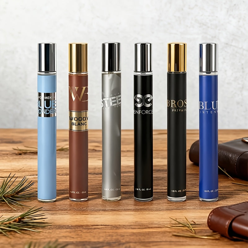 6pcs Men'S Travel EDP Gift Set - 2 Sets Available (6 Scents Each) | 12 Unique Fragrances Total, Long-Lasting for Holiday & Dating