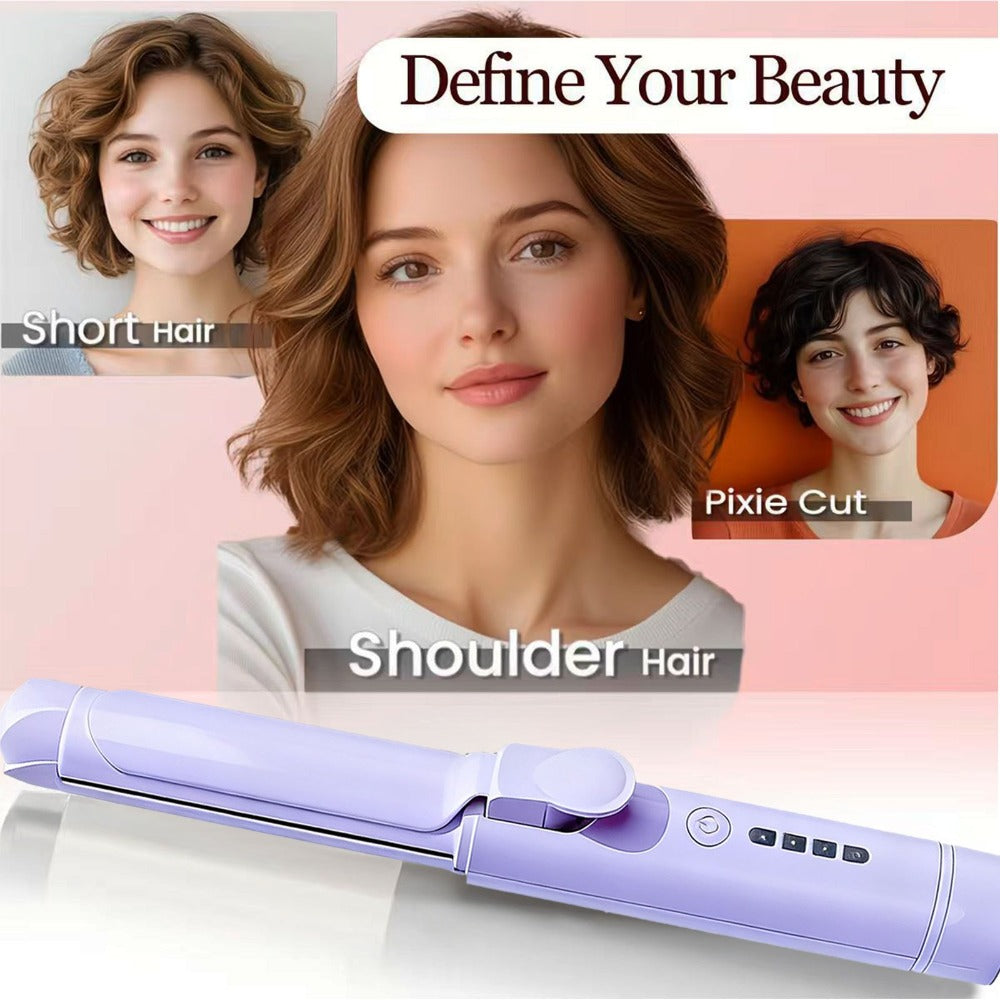 Portable Mini Cordless Curling Iron for Curling And Straightening, Ceramic Mini Hair Curler with 4 Adjustable Temperature, USB Rechargeable for Travel, Fashion Styling Tools, Mother'S Day Birthday Christmas Gift