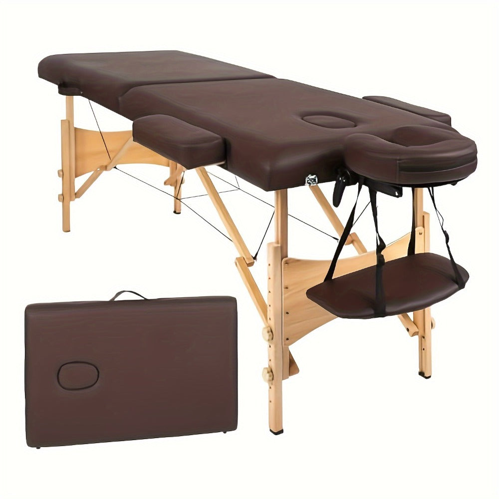 2 Fold Massage Table Portable Massage Bed Lash Spa Bed Tattoo Face Cradle Bed Adjustable with Bag