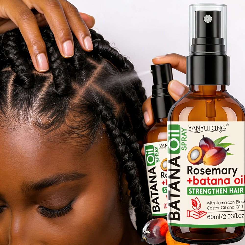 2.03oz Batana Rosemary Essential Oil Hair Spray, Deep Moisturizing for Dry Damaged Hair & Scalp, Nourishing Hair Care From Honduras, Perfect Holiday Gift