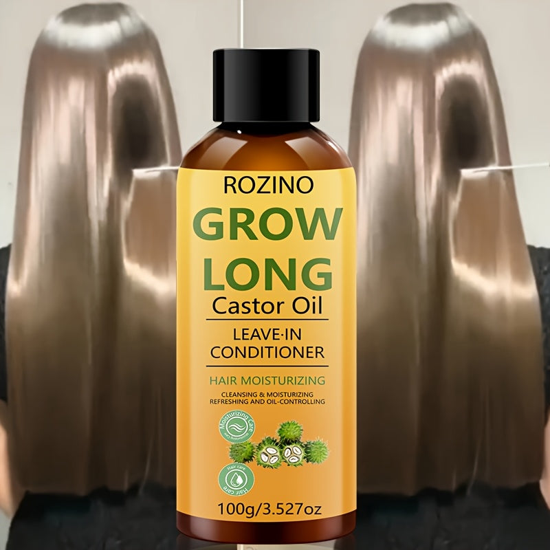Anti-Dryness, Thickening Hair Castor Oil Conditioner - Instantly Soothes Dryness & Split Ends, Moisturizes Scalp, Strengthens Roots, Cleanses & Removes Dandruff, Controls Oil & Nourishes. Use Once Every 7 Days. Prevents Hair Loss from Late Nights