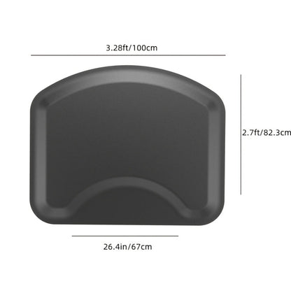 Anti-Fatigue Salon Mat for Hair Stylist — Thick Barber Chair Mat with Round Cutout, Non-Slip Standing Mat for Hairdresser, Barbershop, Spa & Beauty Salon