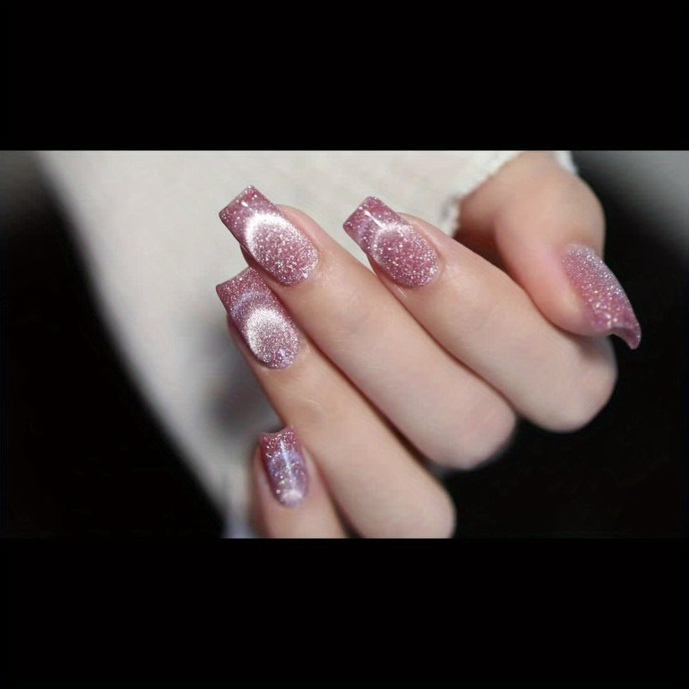 Cat Eye Nail Trends 2025 Holographic Nail Art 6Colors Set 0.51oz Reflective Cat'S Eye Magnetic Nail Gel Soaking LED Gel Salon Female Nail Art Tools Fashion Nail Gel