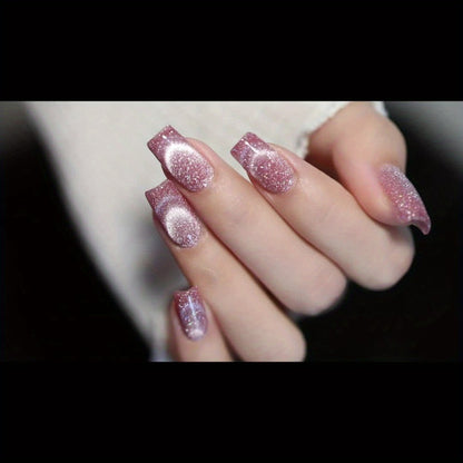Gel Nail Polish Set | Cat Eye Magnetic Nail Gel Kit - Photo Frame Bottle with Sparkling Stars & Dynamic Rhinestone Effects, UV/LED Soak Off Long Lasting Nail Art 6 Colors