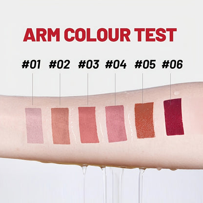 Velvet Matte Lipstick Set 6pcs - Long Lasting 24HR Intense Color, Moisturizing & Smudge-Proof Formula | Fashionable Shades Gift Set for Women