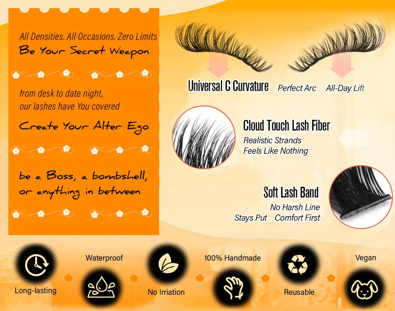 Lash Clusters Kit 708pcs 8-16Mm Mixed 30D-100D Lashes Clusters Kit with Glue, Tweezers And Brush, Mega Volume Cluster Lashes for Natural Or Dramatic Eye Makeup, Soft Reusable Eyelash Clusters Kit for Long Lasting Salon Style Look Easily at Home