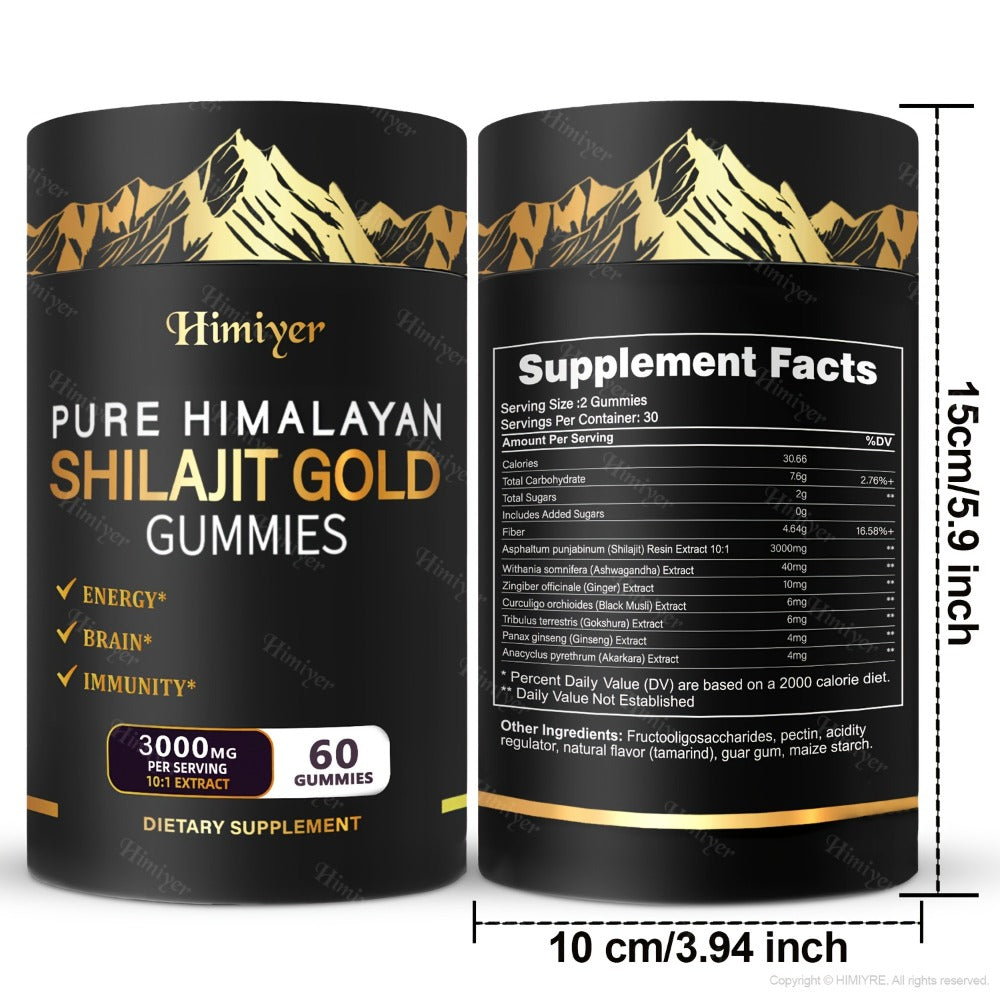 Powerful Combination Of 3000mg SHIlijit, Ginger, Hoofgrass, Ginseng And Ashwagandha! Multi-mineral And Phytonutrient Supplement