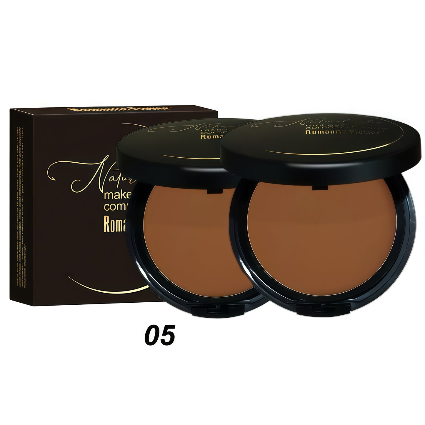Matte Setting Powder Palette Waterproof Sweat-Proof Buildable Coverage Squalane Formula Brightening Contouring Face Powder for All Skin Tones