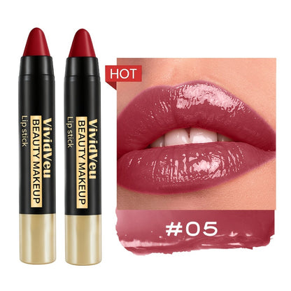 Matte Lipstick Set 6pcs Creamy Long Lasting Waterproof Non-Stick Automatic Lipstick Pen Bullet Lip Color Gift for Women