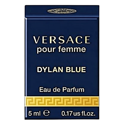 Versace Dylan Blue Pour Femme Eau de Parfum Travel Size 5ml 0.17oz - Mini Perfume Spray for Women Long Lasting Floral Fragrance