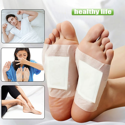 Foot Detox Patches 100pcs - Deep Cleansing Bamboo Vinegar & Ginger Powder Foot Pads, Natural Plant Ingredients, Alcohol-Free Moisturizing Foot Care for Winter & Daily Use