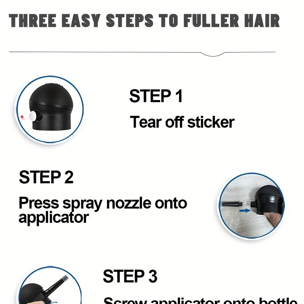 Hair Building Fibers 2-in-1 Kit 15g - 1-Second Adsorption Natural Invisible Thinning Hair Concealer | Covers Gray | For Men & Women | 4 Shades