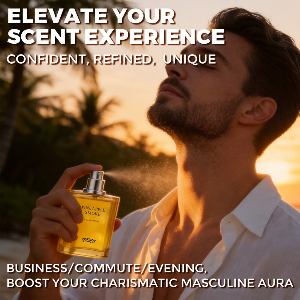 3.04oz Pineapple Smoky Eau De Parfum Men Perfume | Woody Cologne Fragrance with Pineapple, Blackcurrant, Vanilla, Birch And Ambergris, Fresh Smoky Scent Cologne - Masculine, Sophisticated, Best for Date Night, Office, Parties, Father's Day Gifts