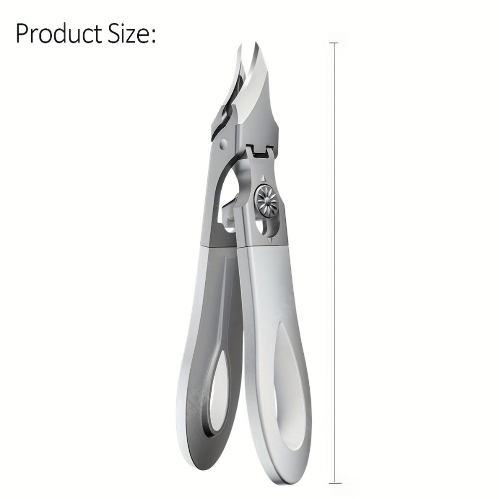 LHM European Special Line Angled Toenail Clipper for Elderly - 45° Precision, Wide Jaw, Rust-Resistant Stainless Steel, Hypoallergenic Ergonomic Design for Difficult Areas & Thick Nails, Nail Clippers for Thick Nails, Senior Nail Care