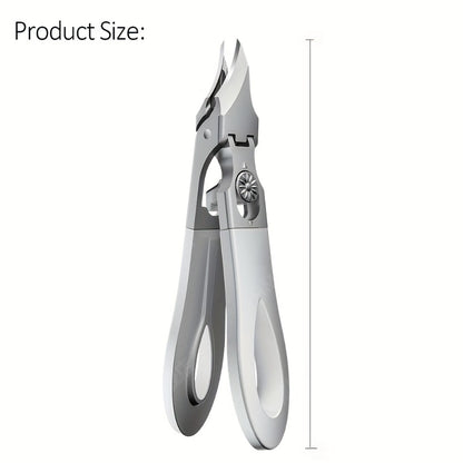 Toenail Clippers for Thick Nails Elderly - 45° Angled Blade Wide Jaw Stainless Steel Nail Clipper Senior Nail Care Ergonomic Pedicure Tool