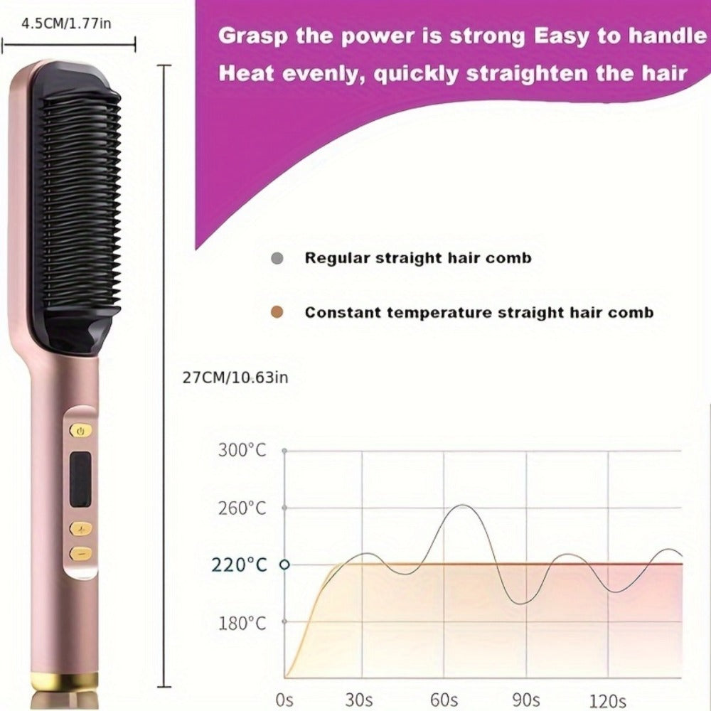 2in 1 Wet and Dry Hair Straightener, Portable Hair Straightener Curler, Fast and Adjustable Temperature, Suitable for Home Use and Travel