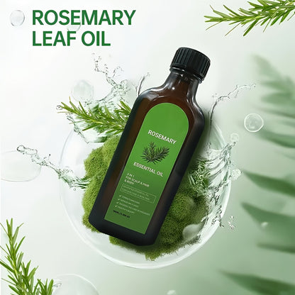 Rosemary Hair Oil Spray with Biotin, Argan Oil & Batana Essential Oil — Deep Moisturizing, Scalp Nourishing, Damage Repair, Shine Enhancing for Dry Damaged Hair, All Hair Types, Unisex, 2 & 3 Pack