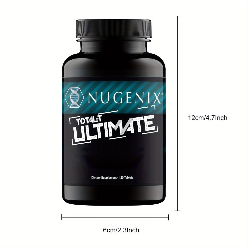 5 Bottles - Total-T Ultimate - with Horny Goat Weed, D-Aspartic Acid, Tribulus, Maca, Stinging Nettle - Supplement, Mood Support