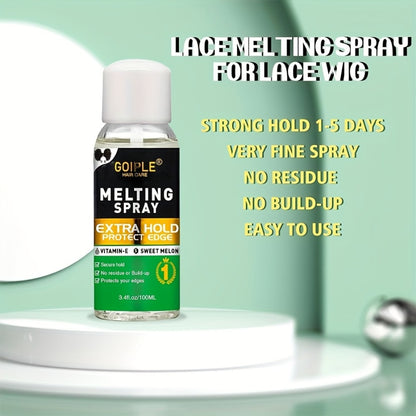 Lace Wig Glue Kit 10pcs Melting Spray Adhesive Remover Strong Hold Quick Dry No Residue for Beginners Wig Fixing Trimming Essential Tool Set