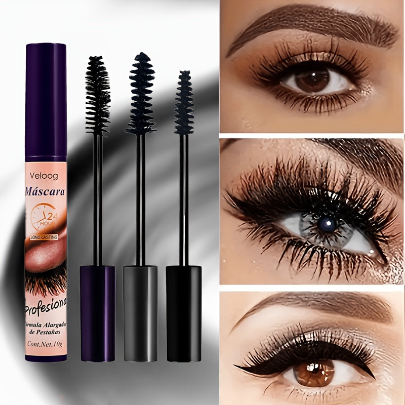 [Gift for Women] 3-Pack Waterproof Mascara Set | Lengthening And Volumizing Thick Curly Natural Extension Long-Lasting Hold | 3 Brush Heads (Sea Urchin/Spiral/Conical) for Defined Volume | Longwear, Sweatproof & Humidity-Resistant | High-end Cosmetics, Gi