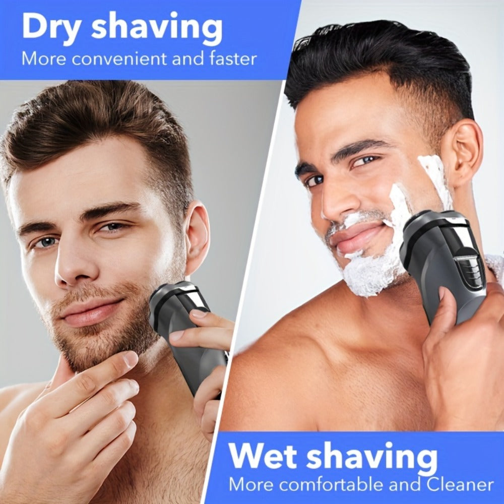 Sejoy Electric Razor for Men, Mens Electric Shavers, Rechargeable Electric Razor Shaving Machines, with Pop-up Trimmer, 1 Hour Fast Charging, 3D Floating Head, LCD Power Indicator.