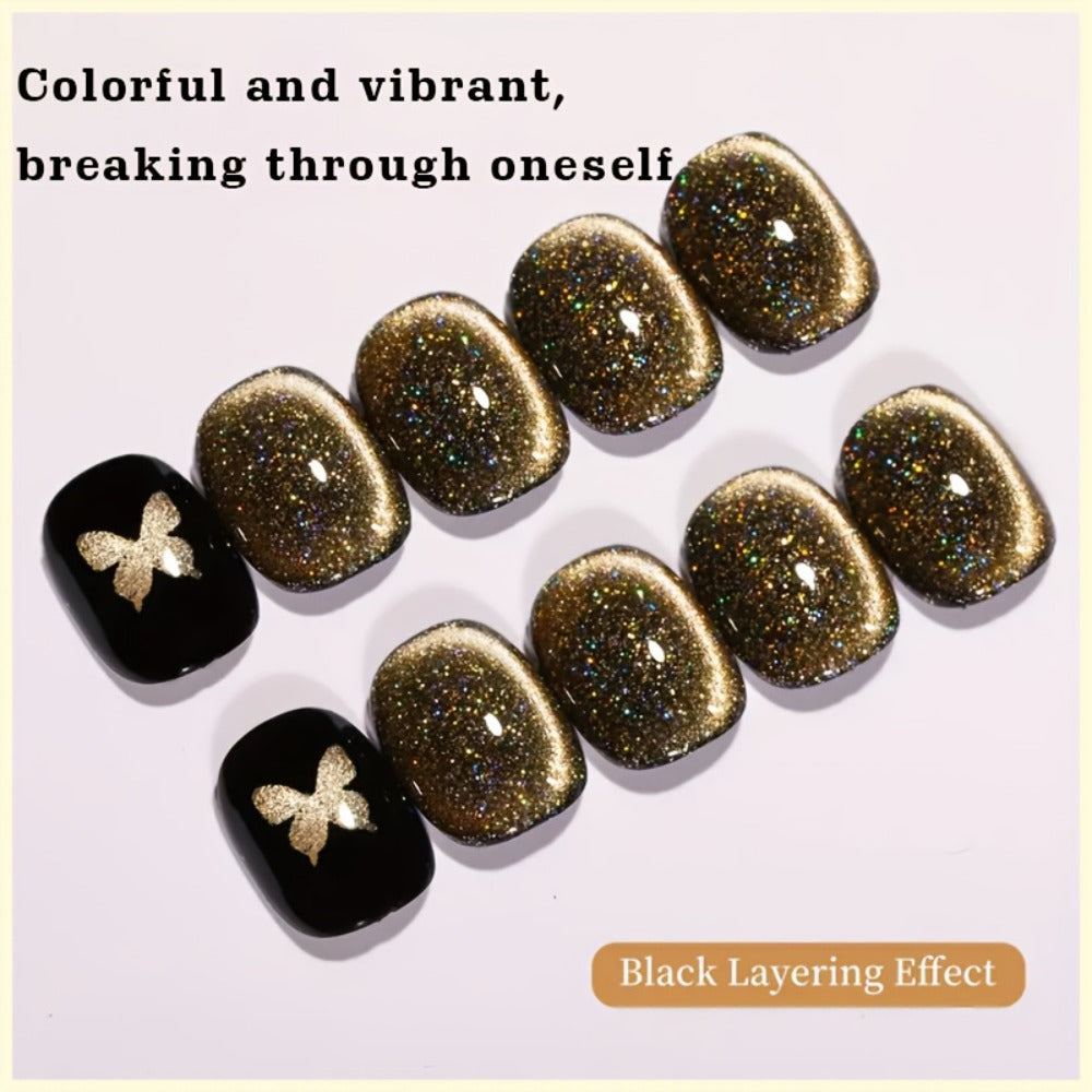 Shooting Cat Eye - Popular Ultra-Bright Cat Eye Nail Gel. Glossy, Stylish Salon-Grade Gel Polish with Vivid Dazzling Cat Eye Effects. Perfect for Nail Art, LED/ Lamp Required