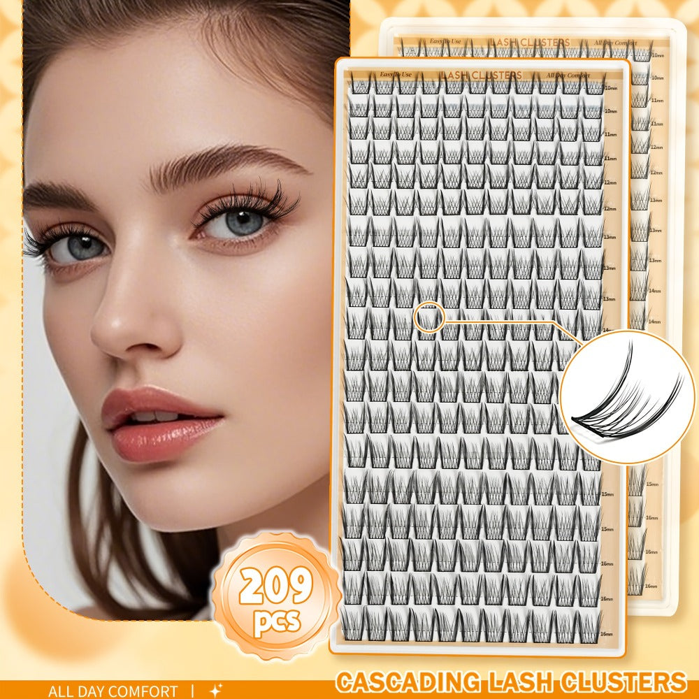 Lash Clusters Kit 5 Boxes Lash Clusters Gift/209/276/708/800pcs False Eyelashes, Fluffy Wispy Manga Fairy Lashes Top And Bottom Lash Clusters with Gift Bags, Natural Volume Lashes Long Lasting Reusable Lashes Beauty Gift for Mom Wife Daughter Friend