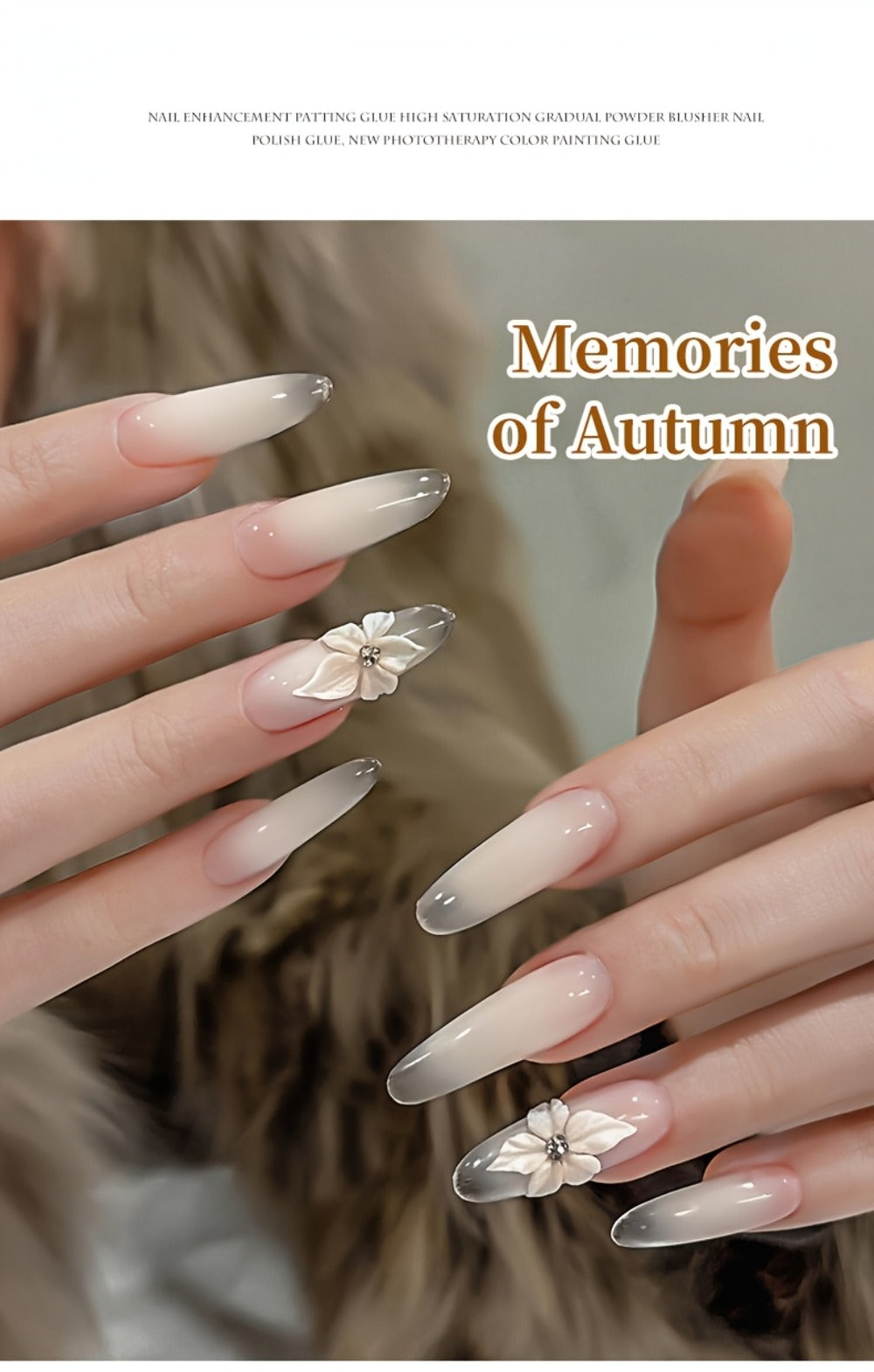 MORDDA Nine Palace Grid Autumn Farewell Complete Set - 2025 New Nail Art Gel with Gradient Effect, Firm and Long-lasting Seasonal Fashionable High Saturation Glossy Women's Nail Selection Salon Quality DIY Art Design