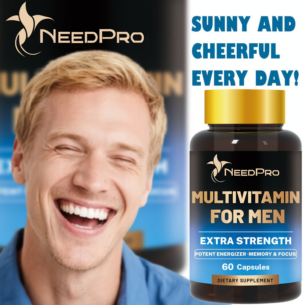 120 Capsules Men'S Vitamin, Rich in Vitamin C, Vitamin A, Vitamin D, Vitamin B6, Folic Acid, Zinc, Biotin, Vitamin B12, Exercise - Healthy Supplement