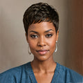 Nicelatus Short Mixed Brown Blonde Wig Short Hairstyles Short Pixie Cut Wig Synthetic Wigs For Women Short Hair Wigs For Halloween, Christmas Party, Music Festival