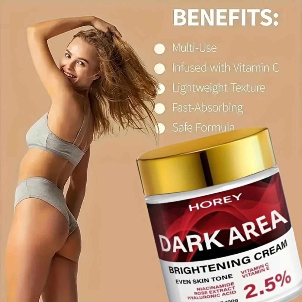 100g Advanced Brightening Cream With Vitamins C, E, Glutamate- Brightening And Moisturizing Cream For All Types Of Skin(dry, Oily, Combination, Sensitive)- 2.5% Concentration For Evening Out Skin Tone And Moisturizing, The Look Of Dark