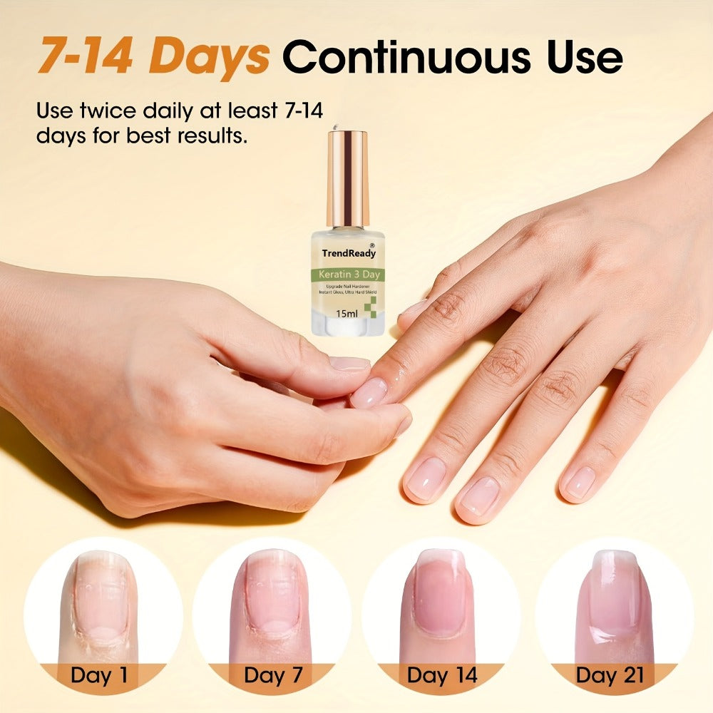 2pcs Nail Hardener for Weak Nails - Waterproof Hardener, Clear Nail Care for Hands And Feet, Alcohol-Free Formula, Beauty Enthusiasts, Nail Art Supplies, Nail Glue, Nail Stacking, Nail Color Enhancement, Nail Gloss, Nail Care, Nail Softener