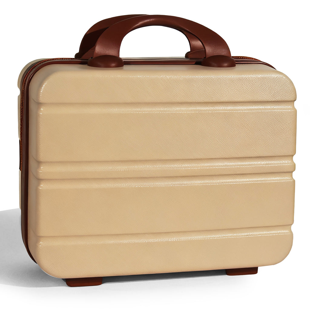Portable Makeup Travel Case Hand Luggage, Pressure-proof Carrying Makeup Case Suitcase with Elastic Band, Small Hard Shell Cosmetic Case for Travel Camping.The Choice for Elegant Women