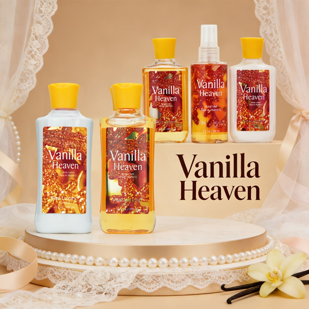 Vanilla Series Bath Lotion Nourishes The Skin And Leaves A Lasting Fragrance In A 3-ounce/10 Ounce Set - Suitable for Both Home And Travel As A Couple Skincare Set - A Perfect Gift for Birthdays And Holidays, A Must-have for Travel