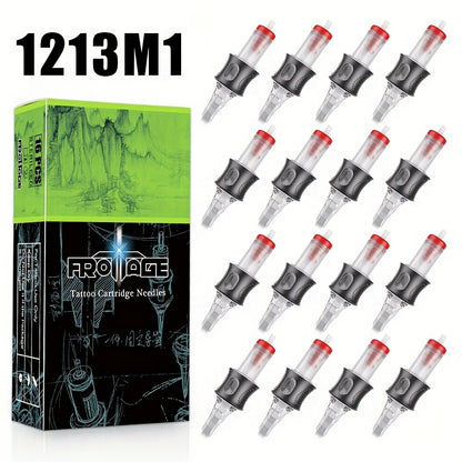 Tattoo Cartridge Needles Integrated Set High Transparency Tips Stable Assembly Round Liner Shader Curved Magnum M1 for Artists & Beginners 26 Sizes RL RS CM
