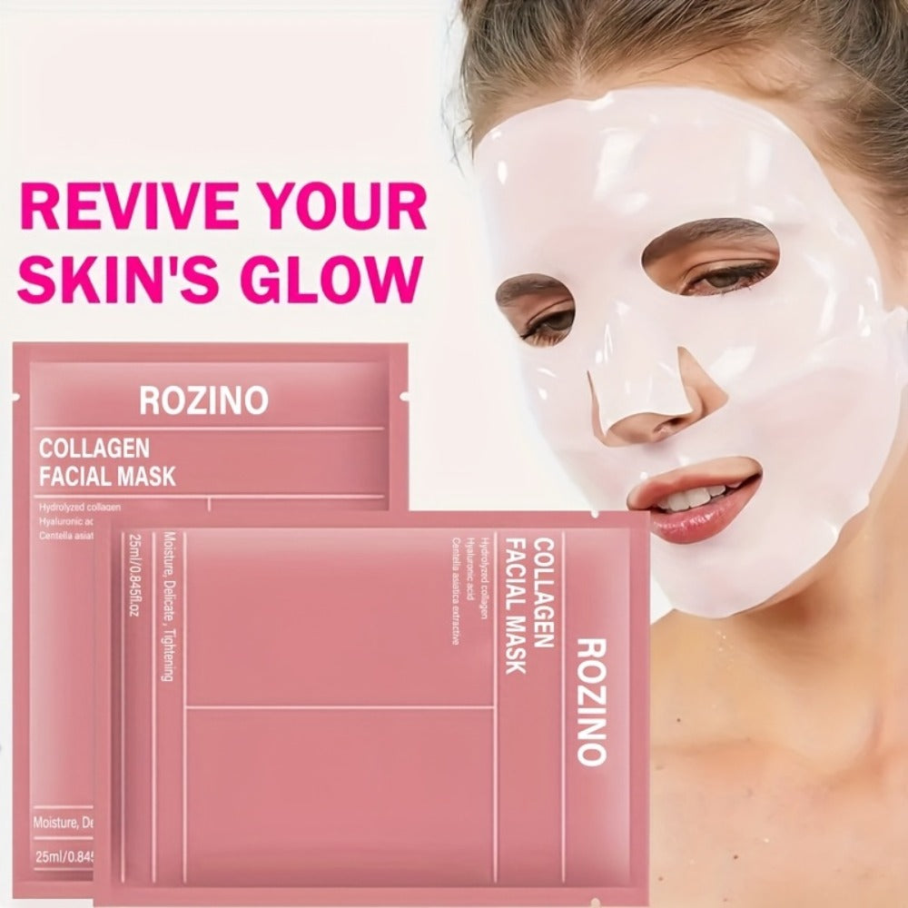 15pcs Bio-collagen Powerful Moisturizing Mask Set, Deeply Moisturizes The Skin, Making The Face More Hydrated, Delicate And Bright, It Is Suitable For Dry, Dull And Sagging Skin, Facial Skin Care, Collagen Mask, Facial Masks For Men And Women