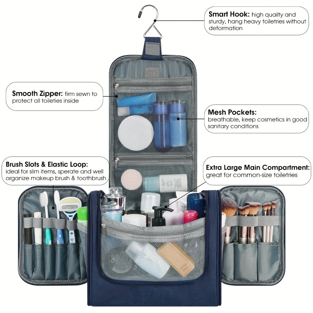 Hanging Toiletry Bag Shower Bag With Hook Multifunctional Pocket Travel Cosmetic Makeup Organizer With Handle Bathroom Bag For Women And Men Toiletries Bag For Travel