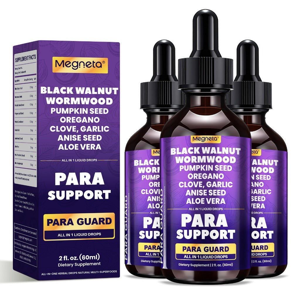 High Potency Herb with Black Walnut Liquid Drops, with Clove, Garlic, Turmeric, Pumpkin Seed, Oregano, Digestive Health Support, Gut-Friendly. 2.03 oz